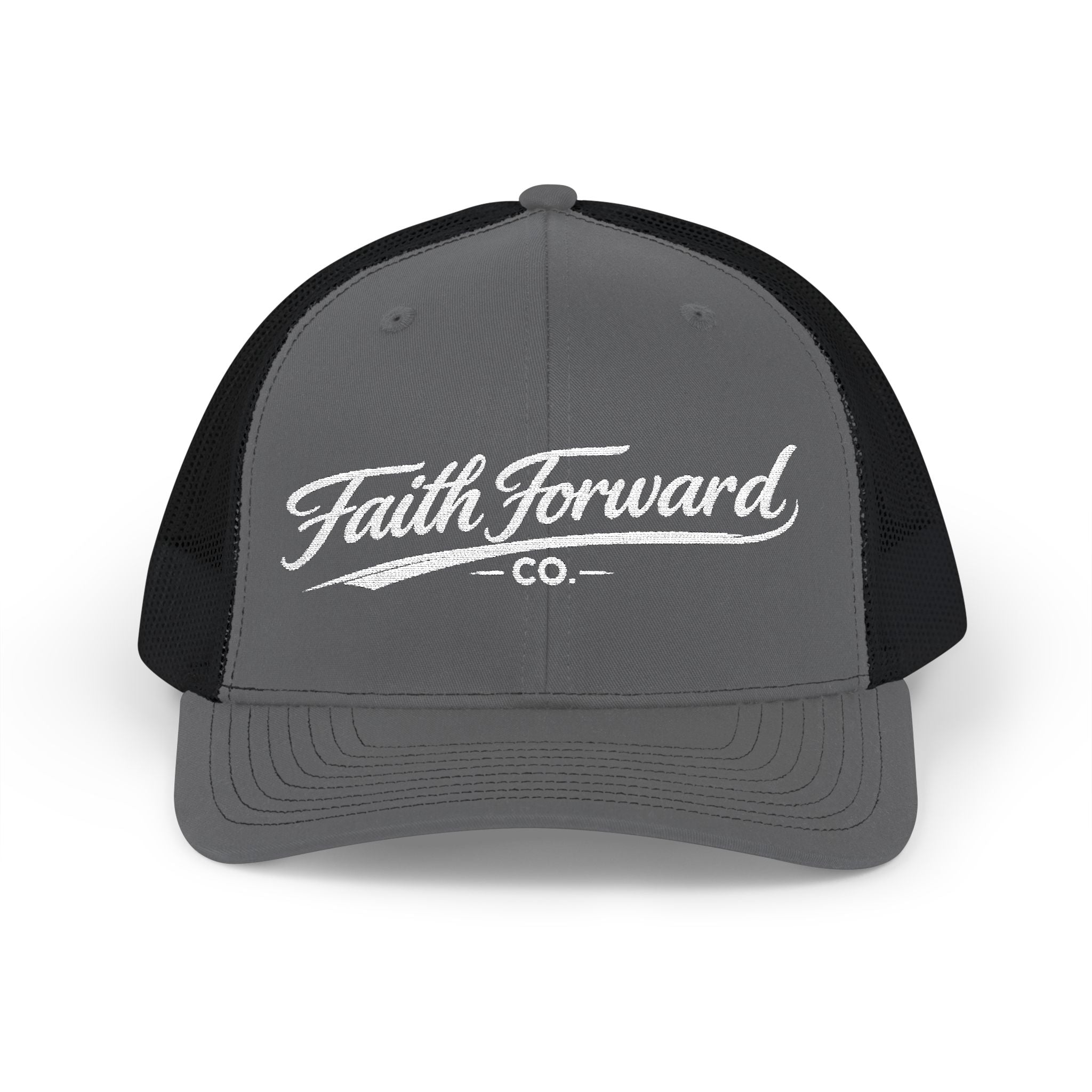Faith Forward Co. Embroidered Trucker Hat — Adjustable Snapback Cap