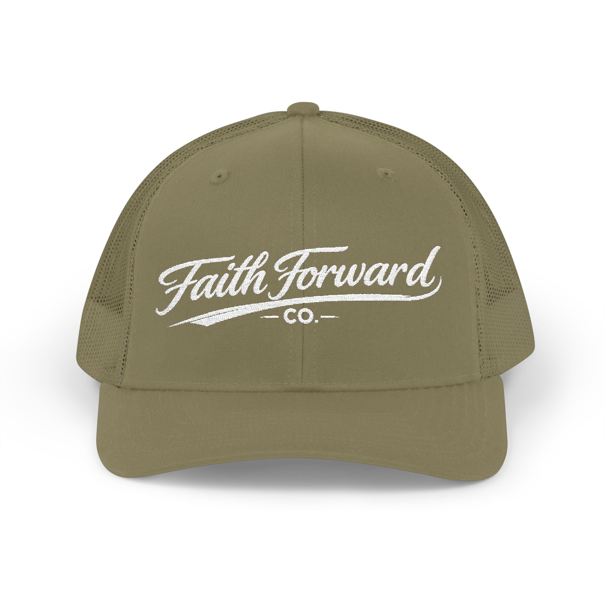 Faith Forward Co. Embroidered Trucker Hat — Adjustable Snapback Cap