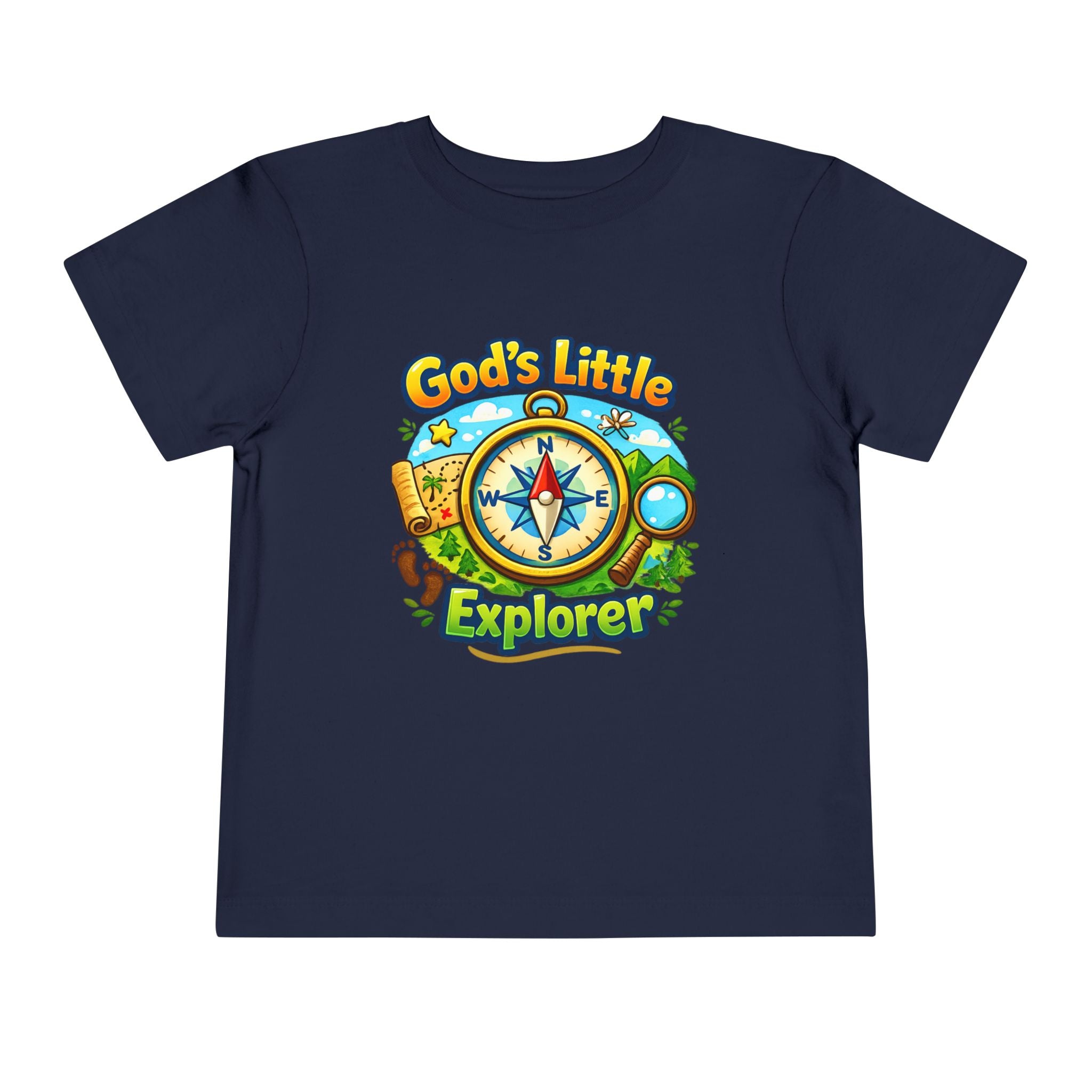 God's Little Explorer Toddler Tee — Christian Kids Compass Adventure Shirt
