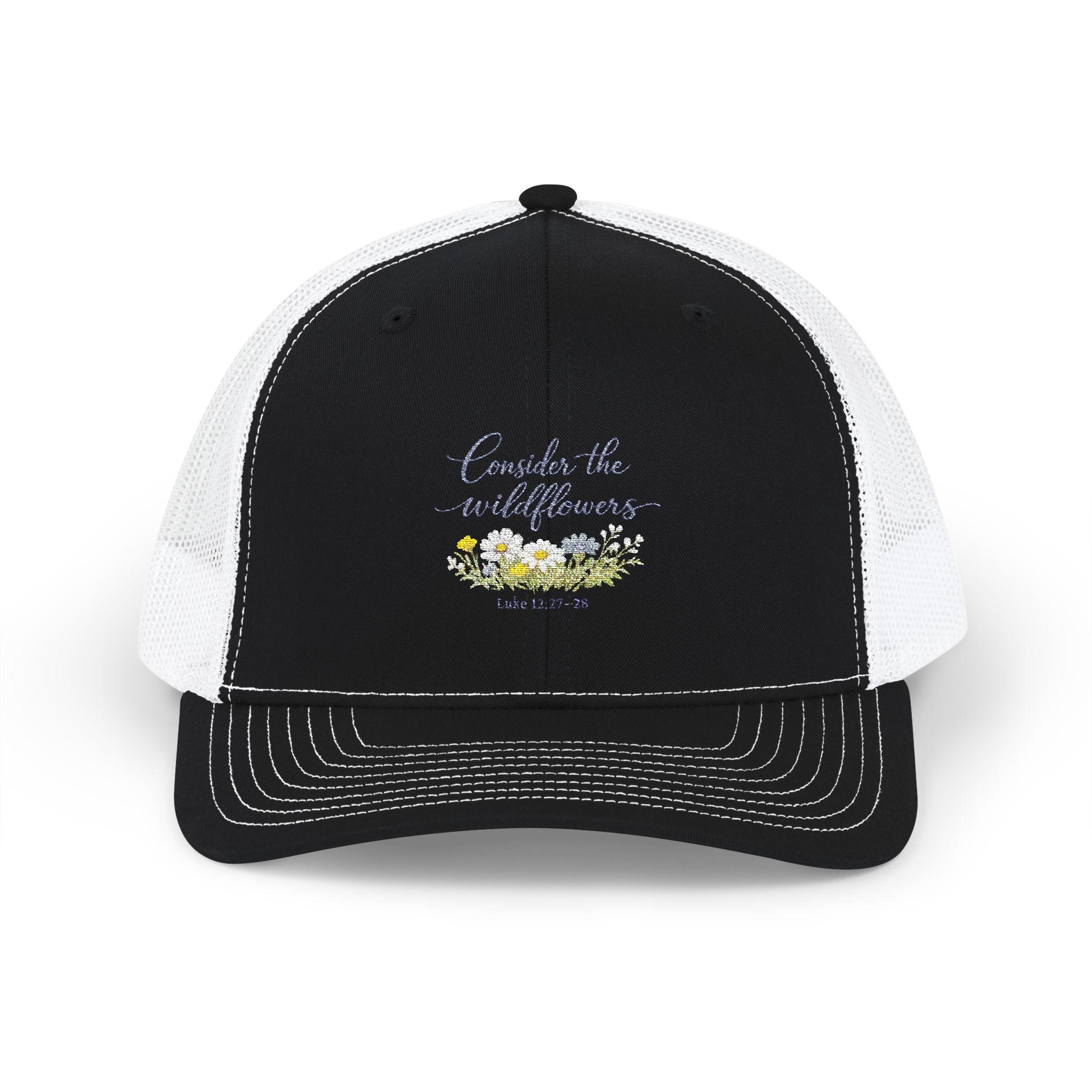 Embroidered 'Consider the Wildflowers' Hat