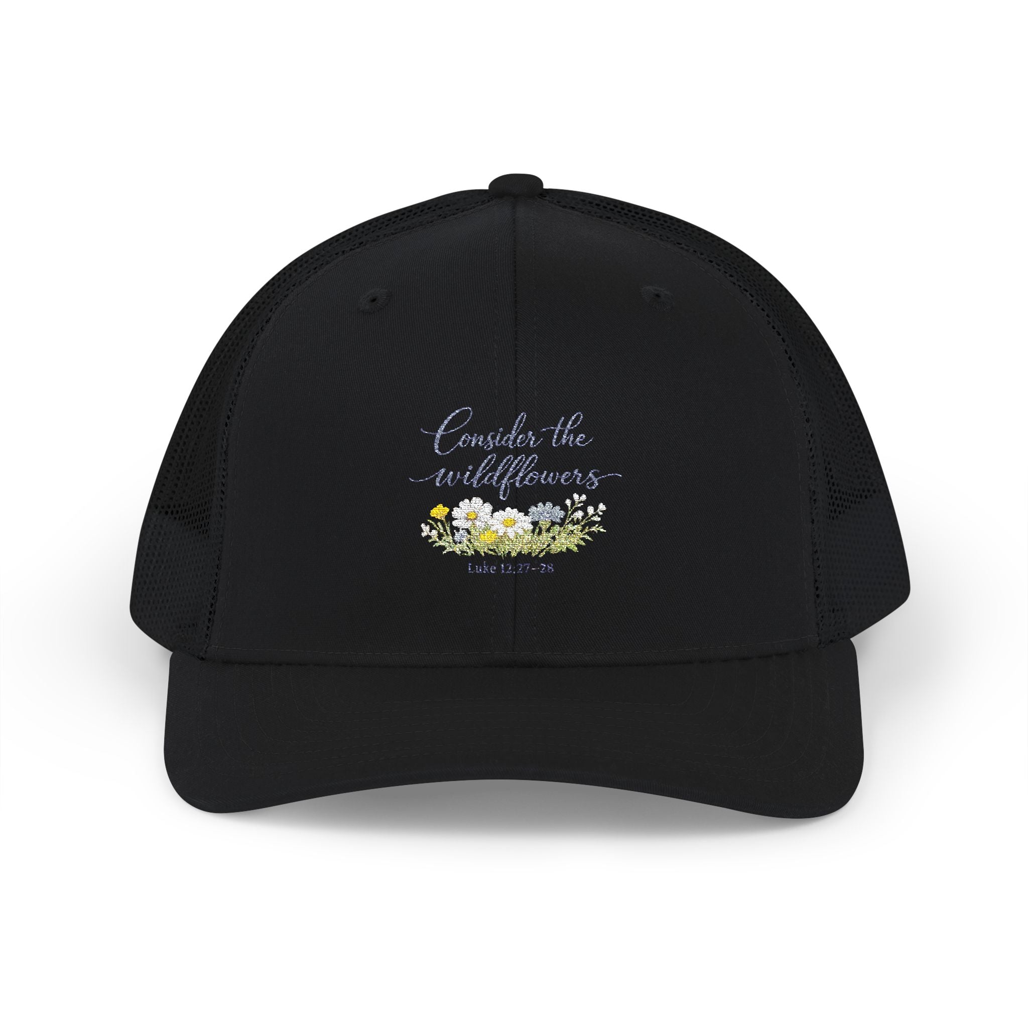 Embroidered 'Consider the Wildflowers' Hat