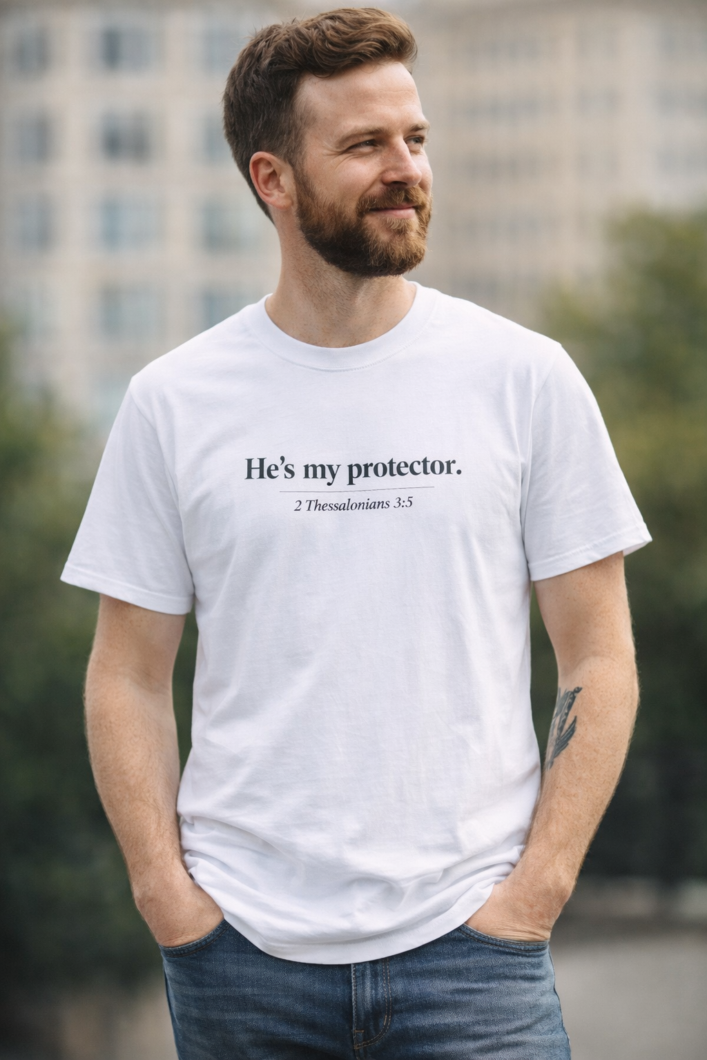 He's My Protector T-Shirt — Simple