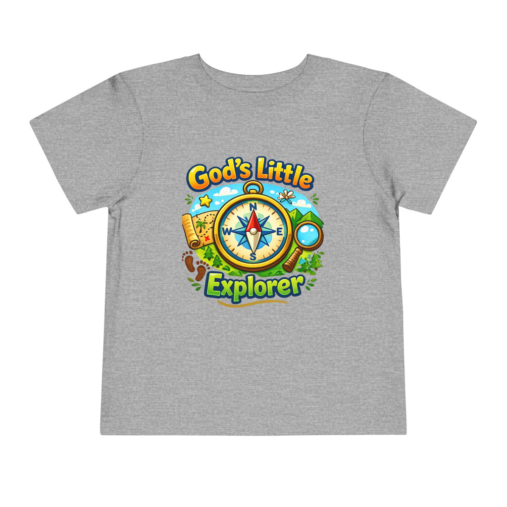 God's Little Explorer Toddler Tee — Christian Kids Compass Adventure Shirt