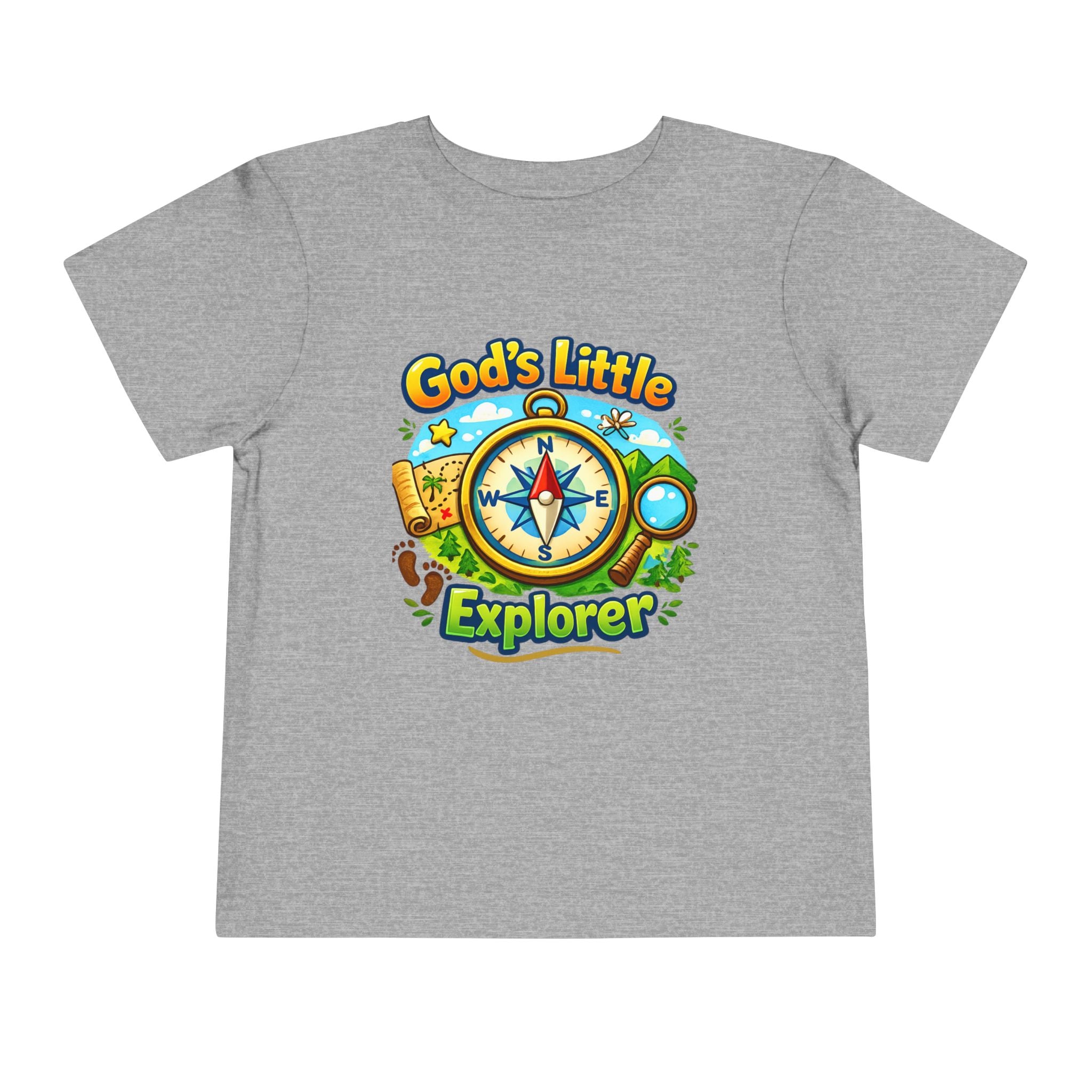 God's Little Explorer Toddler Tee — Christian Kids Compass Adventure Shirt