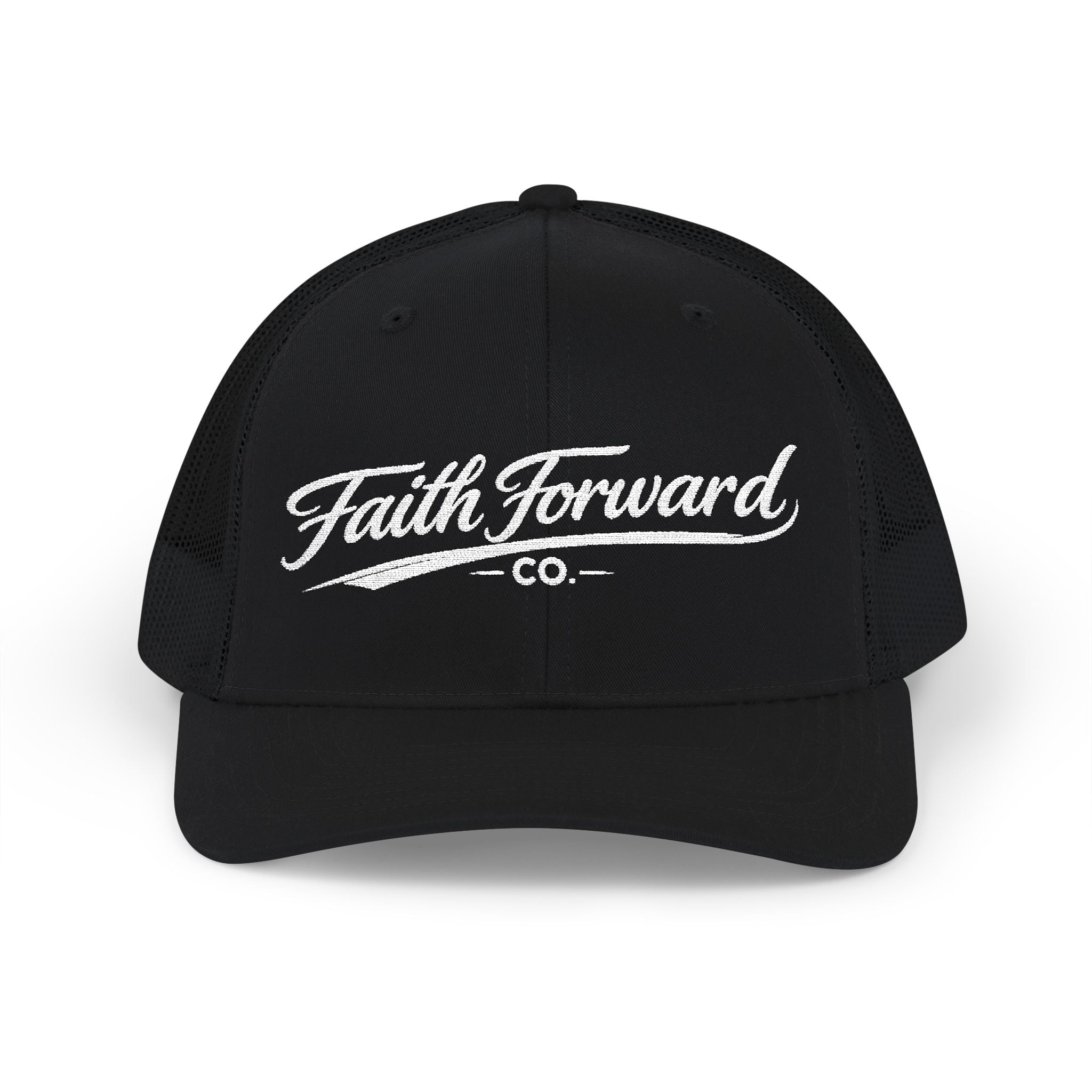 Faith Forward Co. Embroidered Trucker Hat — Adjustable Snapback Cap